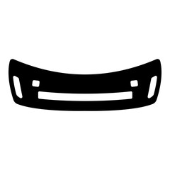 Car Bumper black icon. Suitable for website, content design, poster, banner, or video editing needs