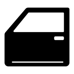 Car Door black icon. Suitable for website, content design, poster, banner, or video editing needs