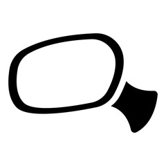 Car Side View Mirror black icon. Suitable for website, content design, poster, banner, or video editing needs