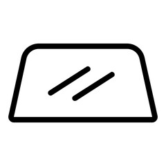 Car Windshield black icon. Suitable for website, content design, poster, banner, or video editing needs