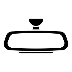 Car Rear View Mirror black icon. Suitable for website, content design, poster, banner, or video editing needs