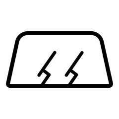 Car Wiper black icon. Suitable for website, content design, poster, banner, or video editing needs