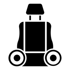 Car Seat black icon. Suitable for website, content design, poster, banner, or video editing needs