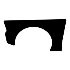 Car Fender black icon. Suitable for website, content design, poster, banner, or video editing needs