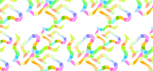 2d illustration colorful seamless pattern