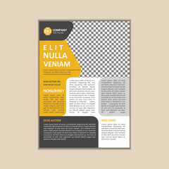 Vector Business Flyer Design Template A4 Size with Bleed