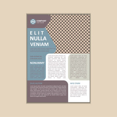 Vector Business Flyer Design Template A4 Size with Bleed