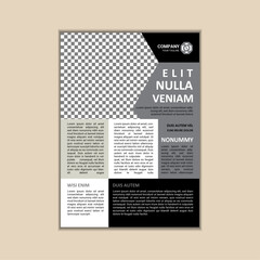 Vector Business Flyer Design Template A4 Size with Bleed