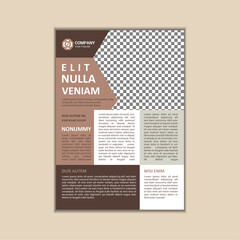 Vector Business Flyer Design Template A4 Size with Bleed