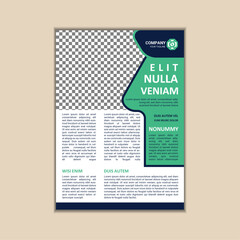 Vector Business Flyer Design Template A4 Size with Bleed