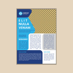 Vector Business Flyer Design Template A4 Size with Bleed