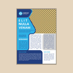 Vector Business Flyer Design Template A4 Size with Bleed