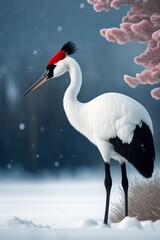 Fototapeta premium crane in the water