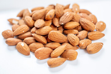 Bunch of unroasted Almond nuts