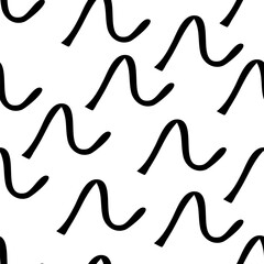 Seamless pattern with sketch squiggle