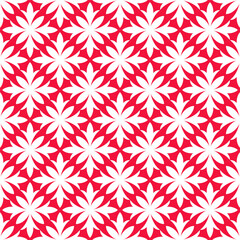 Pink seamless pattern with white abstract flowers