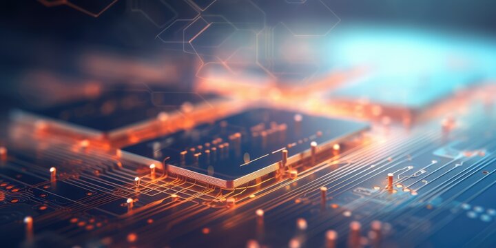 Hardware and texhnology concept background made with generated ai