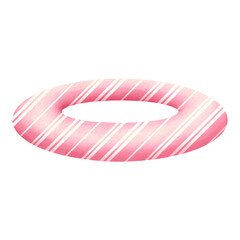 Pink Swimming ring watercolor.