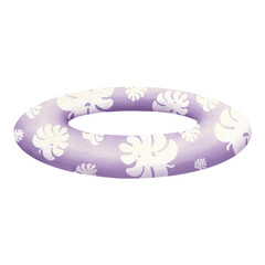 Purple Swimming ring watercolor.