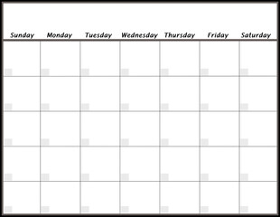 Blank Calendar Page
