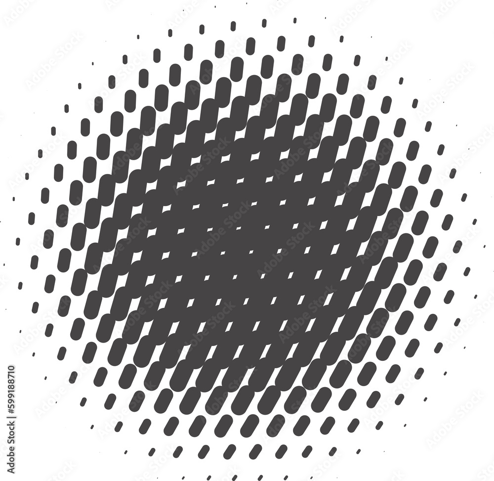 Poster circle dots with halftone pattern. round gradient background. element with gradation points texture.