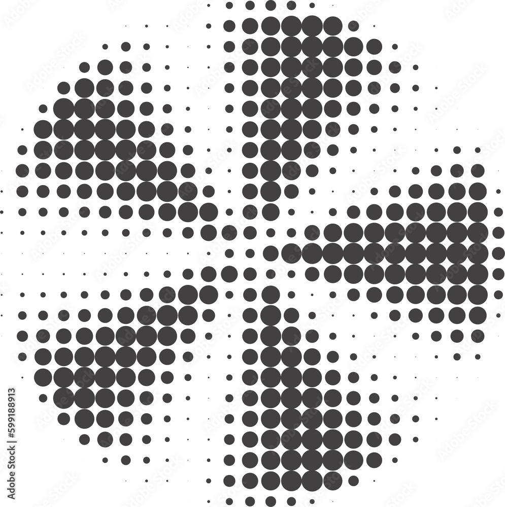 Poster circle dots with halftone pattern. round gradient background. elements with gradation points texture