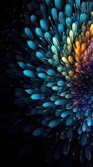 Fototapeta premium Abstract multicolour background made with generated ai