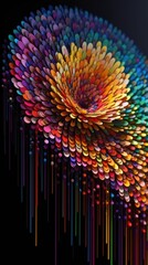 Abstract multicolour background made with generated ai