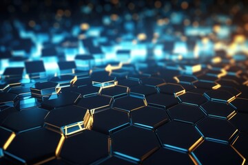 Obraz premium Hexagon texture background made with generative ai