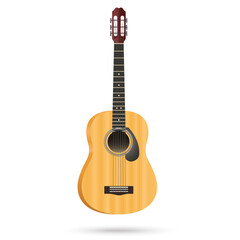 Obraz premium acoustic guitar isolated on white background