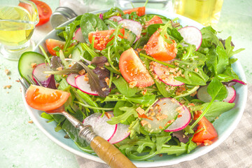 Fresh colorful spring salad
