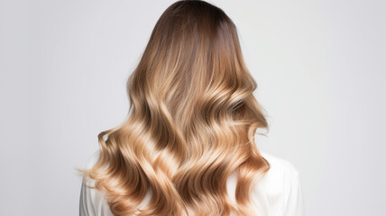Fototapeta premium Colored hairs in ombre or balayage technic. Created with ai generative tools