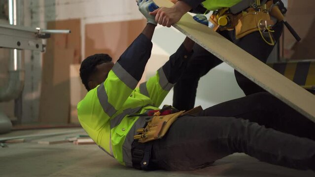 Worker got an accident while working in the factory.