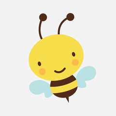 bee and honey vector illustration