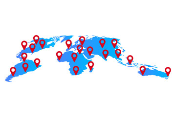 earth map icon. Geography symbol vector ilustration.