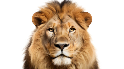 Obraz na płótnie Canvas lion face shot isolated on transparent background png
