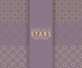 Tiny Stars Vector Patterns. Irregular Hand Drawn Simple Starry Sky Print for Fabric, Textile, Wrapping Paper. seamless background with stars pattern Little Stars Isolated on Purple Background