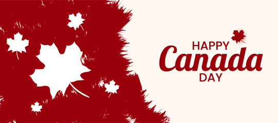 1st July 2020 Happy Canada Day banner for independence day background with red maple. Vector illustration greeting card. Canada holiday concept design. Red White theme with Maple leaf.