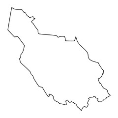 Dalarna county map, province of Sweden. Vector illustration.