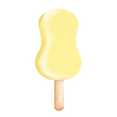  Vanilla ice cream watercolor.