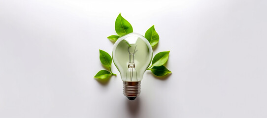 By creating an eco friendly lightbulb out of fresh green leaves, this concept art visually captures the spirit of renewable energy and sustainable living. generative AI.