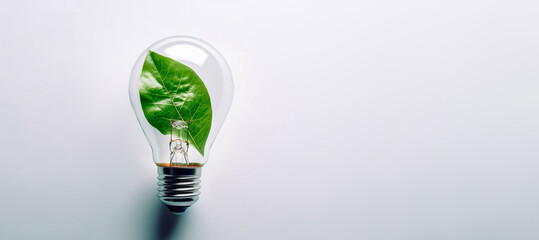 By creating an eco friendly lightbulb out of fresh green leaves, this concept art visually captures the spirit of renewable energy and sustainable living. generative AI.
