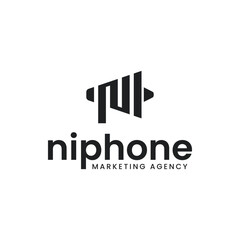 Unique and modern logo combination of loudspeaker and letter N. Very suitable for marketing companies or the like.