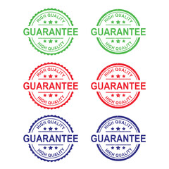Set of Guarantee grunge vector