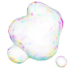 Isolated Soap Bubbles with transparency