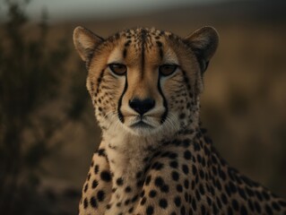 Stunning Cheetah in Motion: Wildlife Beauty - AI Generated