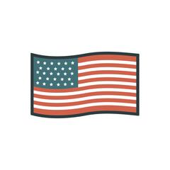Patriotic vector set. 4th of July vectors, American flag