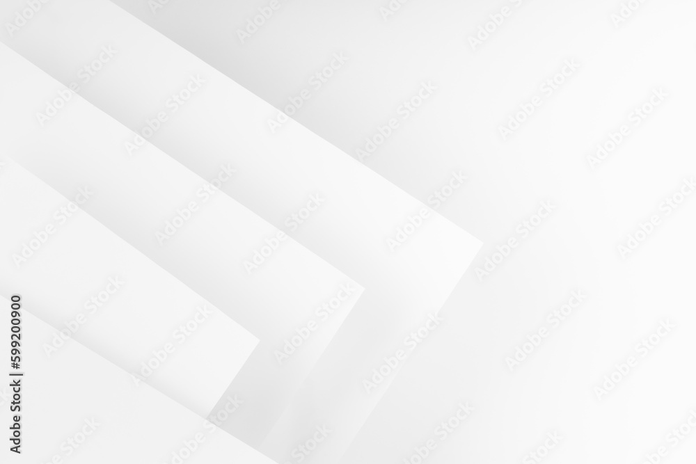Poster abstract white background with soft light gradient pattern of stripes, corners of paper in minimal u