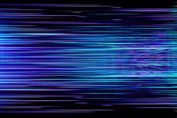 Digital stripes. Screen glitch. Computer distortion. Blue purple white color grain glowing diagonal lines texture abstract illustration background