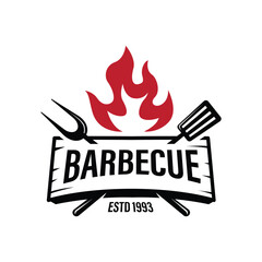 Vector barbecue logo template inspiration
